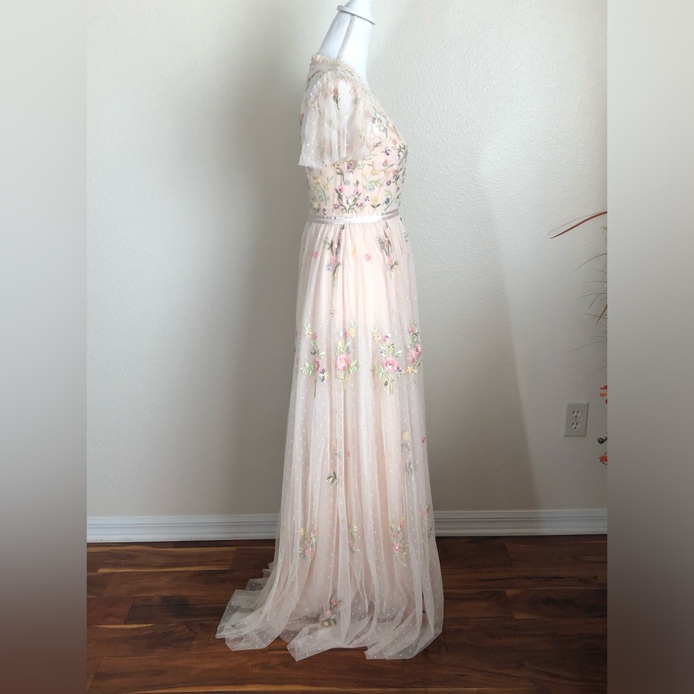 Needle & Thread Petunia Cap Sleeve Gown dress tulle ballerina sequins floral - Picture 8 of 16